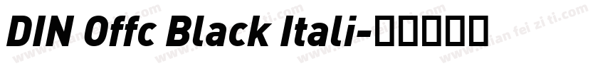 DIN Offc Black Itali字体转换